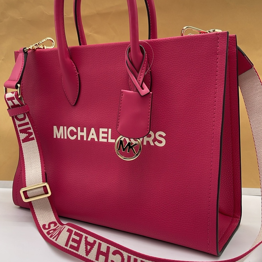 Michael Kors Mirella Md Pebbled Leather Tote Shopper Bag MK EW
Electric Pink - Picture 12 of 16